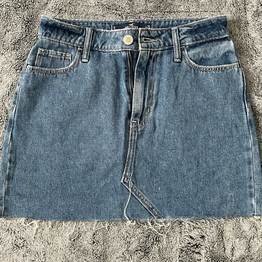 Hollister Blue Denim Mini Skirt